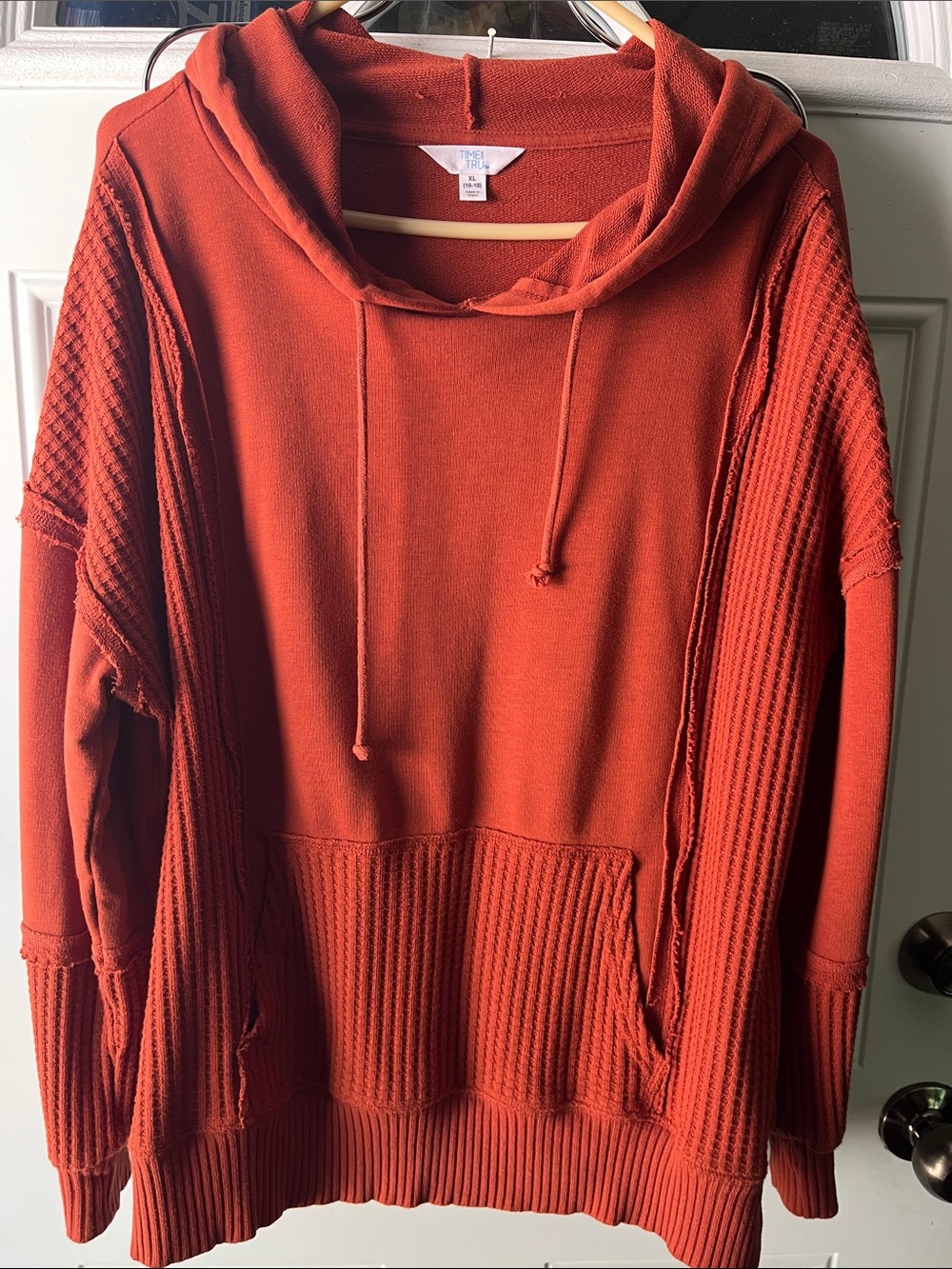 London Times Rust Orange Hooded Sweatshirt